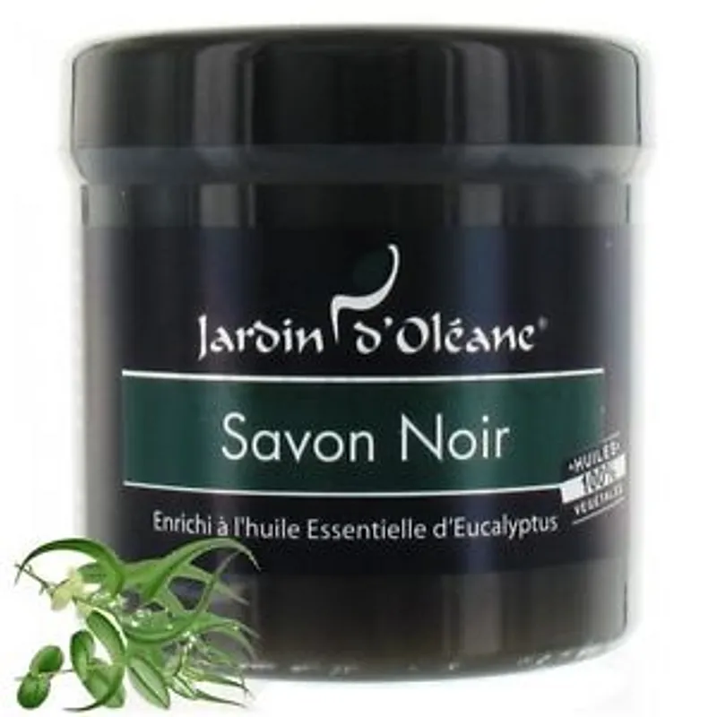 JARDIN D'OLEANE SAVON NOIR ENRICHI A L'HUILE ESSENTIELLE D'EUCALYPTUS 250G