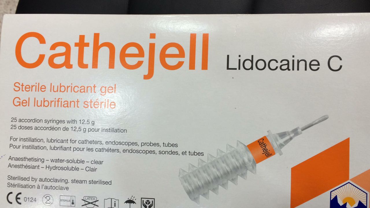 CATHEJELL LIDOCAINE C STERILE LUBRICANT GEL PAR UNITE