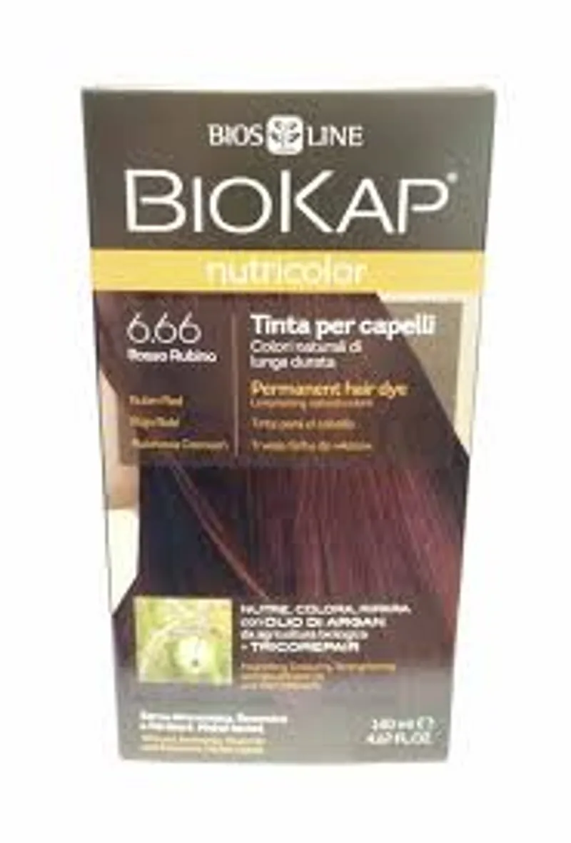 BIOKAP NUTRICOLOR DELICATO NUMERO 6.66 ROUGE RUBIS