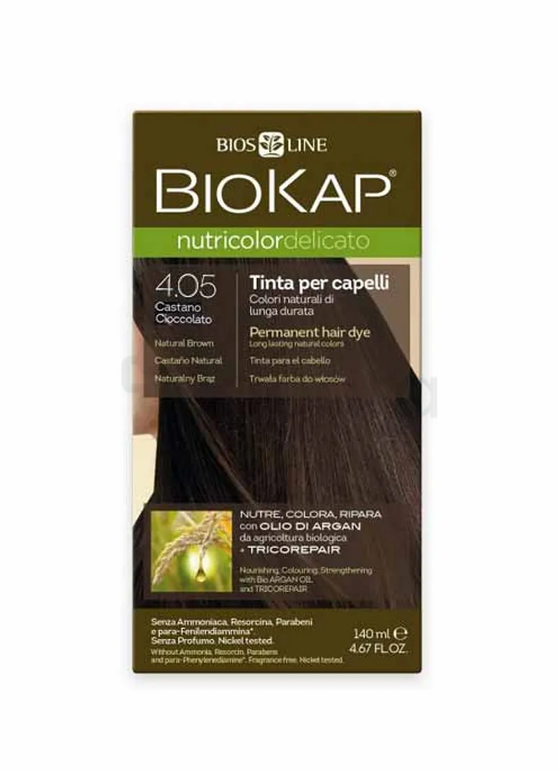 BIOKAP NUTRICOLOR DELICATO NUMERO 4.05 CHATAIN CHOCOLAT