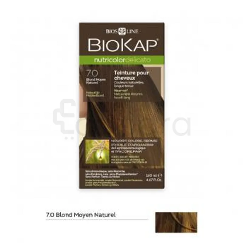 BIOKAP NUTRICOLOR DELICATO NUMERO 7.0 NATURAL MEDIUM BLOND