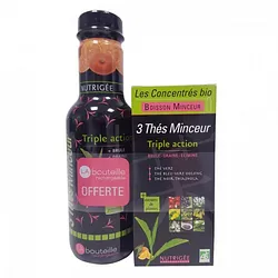 NUTRIGEE 3 THES MINCEUR BOISSON 300ML + BOUTEILLE RECHARGEABLE OFFERTE