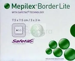 MEPILEX BORDER LITE 7.5*7.5CM SOFT SILICONE BOITE DE 5