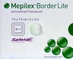 MEPILEX BORDER LITE 7.5*7.5CM SOFT SILICONE BOITE DE 5