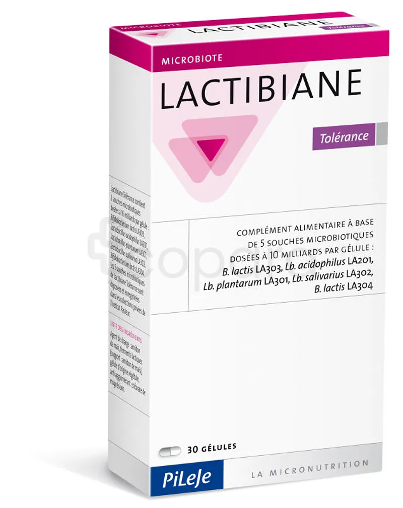PILEJE LACTIBIANE TOLERANCE BOITE DE 30 GELULES