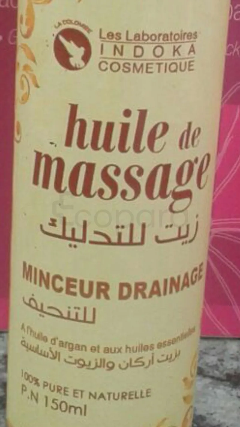 INDOKA COSMETIQUE HUILE DE MASSAGE MINCEUR DRAINAGE 150ML