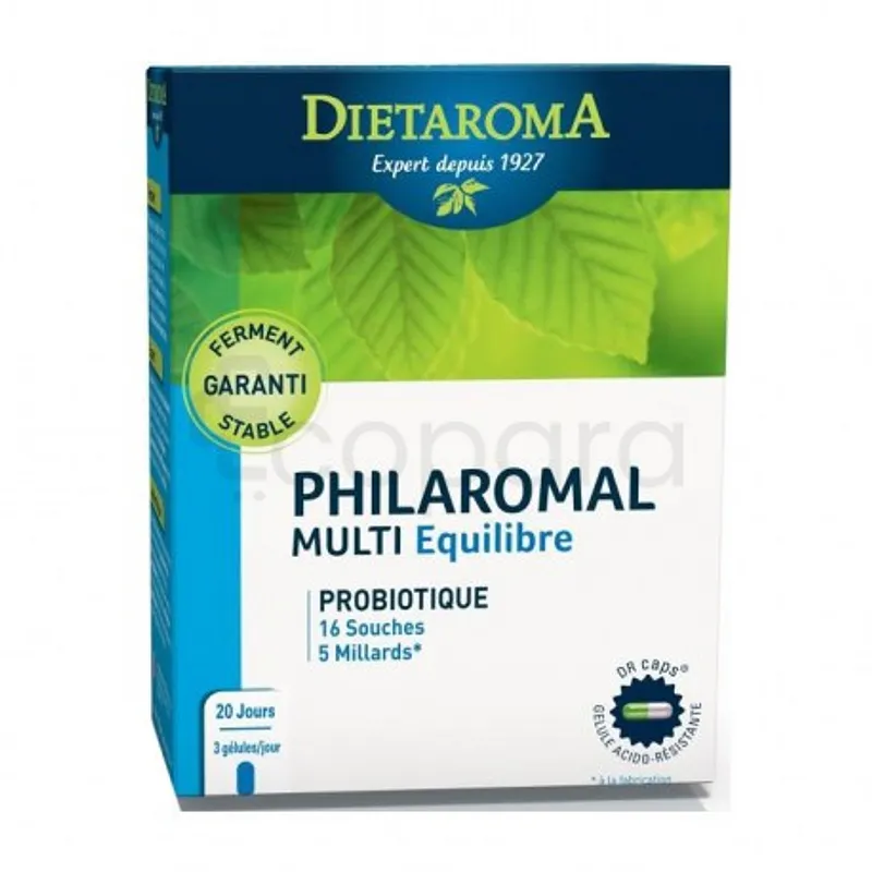 DIETAROMA PHILAROMAL MULTI EQUILIBRE PROBIOTIC BOITE DE 60 GÉLULES