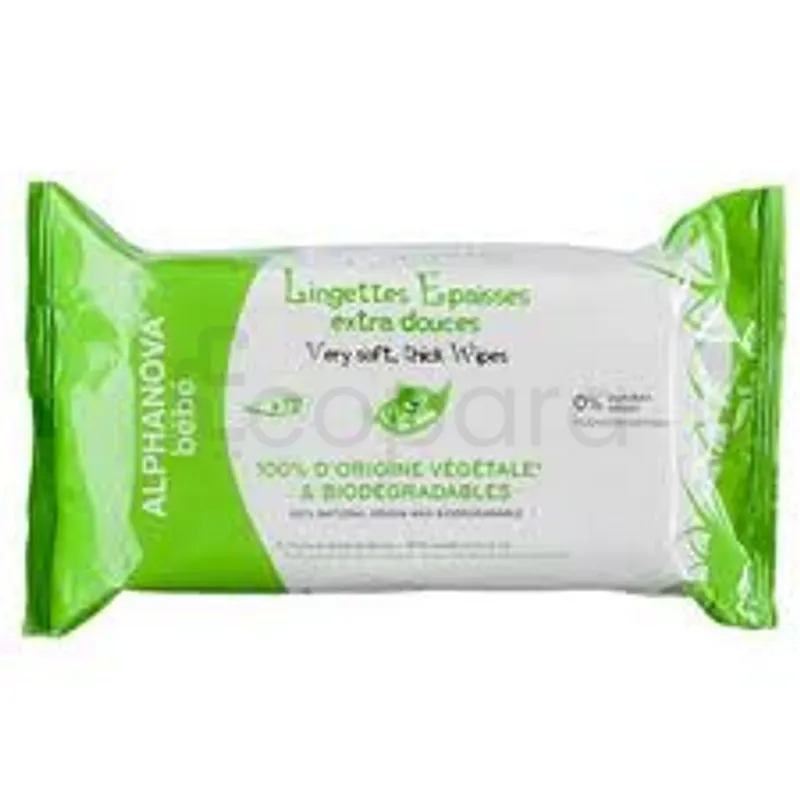 ALPHANOVA BEBE LINGETTES EPAISSES EXTRA DOUCES BOITE DE 72