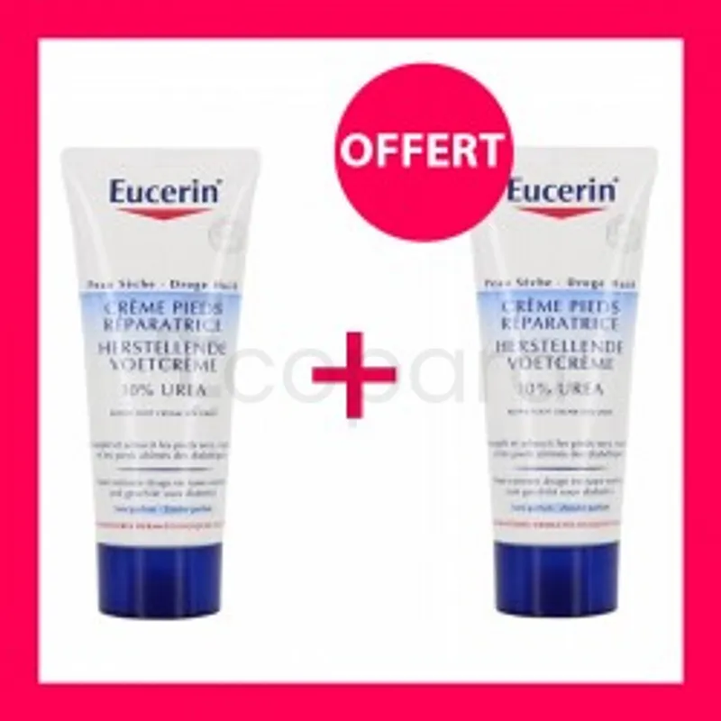 EUCERIN PACK CREME PIEDS REPARATRICE 10% URÉE + 2EME CREME OFFERTE