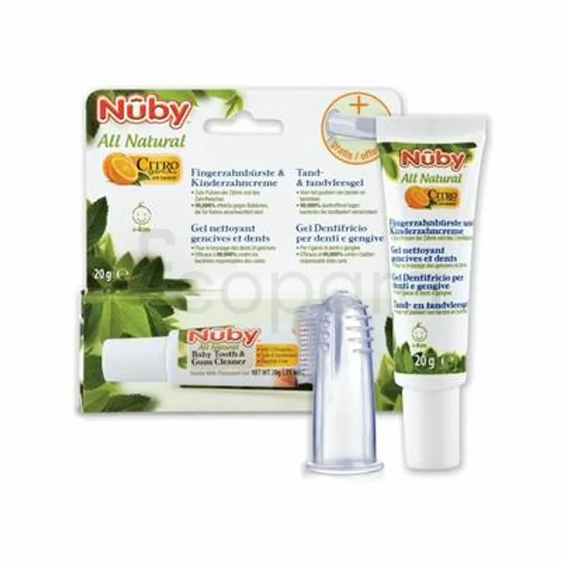 NUBY GEL NETTOYANT GENCIVES ET DENTS BEBE + DOIGT DE MASSAGE 20G REFERENCE CG67575