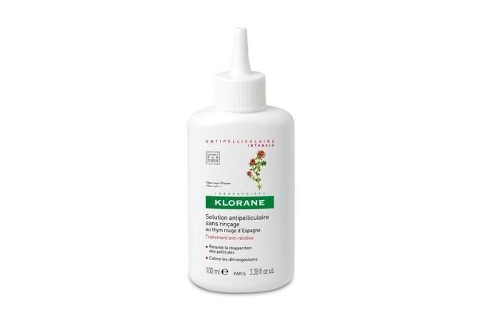 KLORANE SOLUTION ANTI-PELLICULAIRE SANS RINCAGE AU THYM ROUGE 100ML