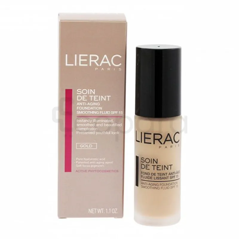 LIERAC SOIN DE TEINT CREME LISSANTE VELOURS FOND DE TEINT ANTI-AGE DORE 30ML