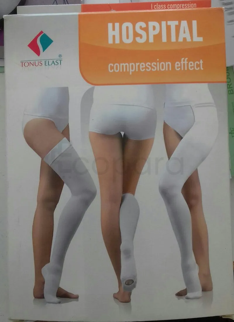 TONUS ELAST HOSPITAL COMPRESSION EFFECT BAS CUISSE CLASSE2 BLANC TAILLE 3