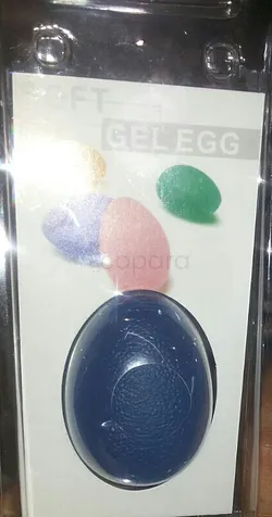 SOFT GEL EGG BALLE D'EXERCICE POUR LA MAIN OVALE BLEU TAILLE M