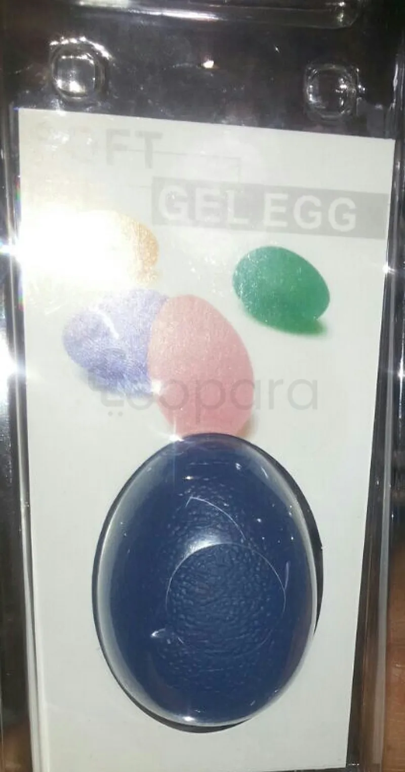 SOFT GEL EGG BALLE D'EXERCICE POUR LA MAIN OVALE BLEU TAILLE M