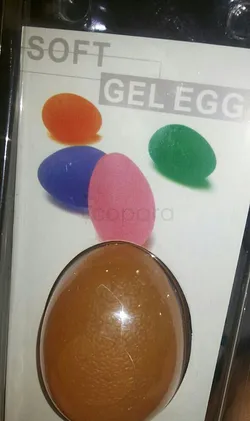 SOFT GEL EGG BALLE D'EXERCICE POUR LA MAINS OVALE ORANGE SOUPLE
