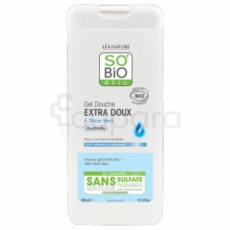 SO'BIO ETIC GEL DOUCHE EXTRA DOUX A L'ALOE VERA 650ML