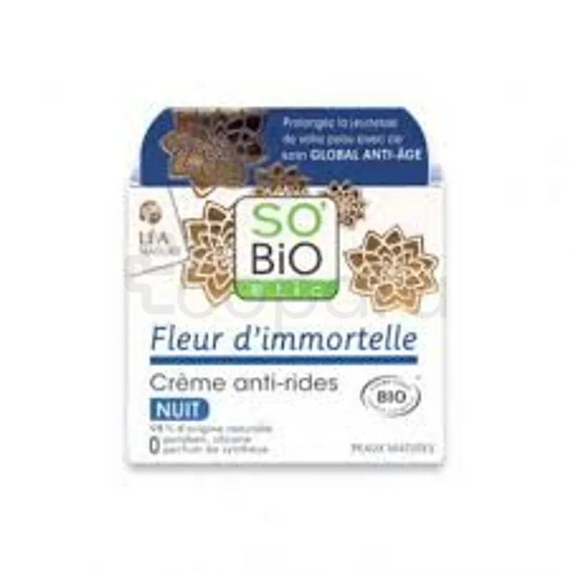 SO'BIO ETIC FLEUR D'IMMORTELLE CREME ANTI-RIDES NUIT 50ML