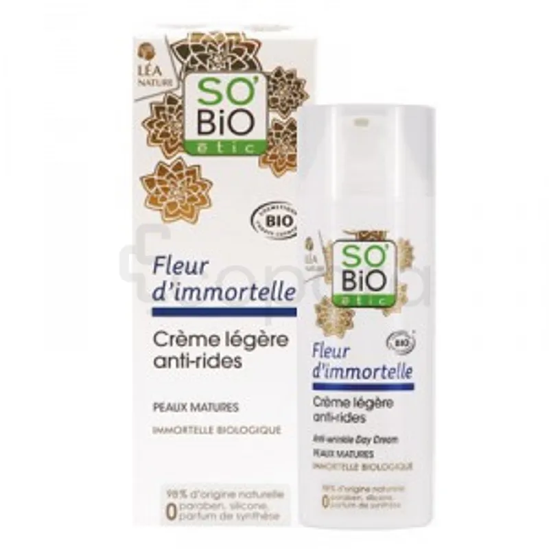 SO'BIO ETIC FLEUR D'IMMORTELLE CREME LEGERE ANTI-RIDES 50ML
