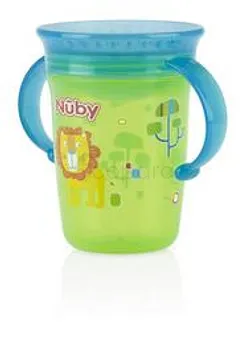 NUBY GOBELET SERIE 360 AVEC ANSES ET COUVERCLE 240ML REFERENCE ID10410