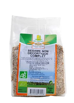 MOULIN DES MOINES SESAME NON DECORTIQUE COMPLET 250G