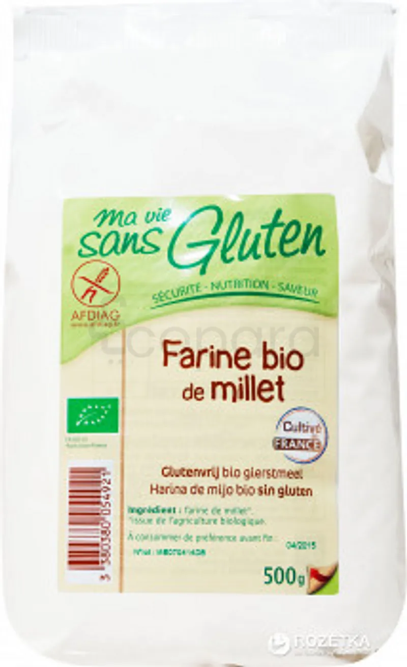 MA VIE SANS GLUTEN FARINE BIO DE MILLET 500G