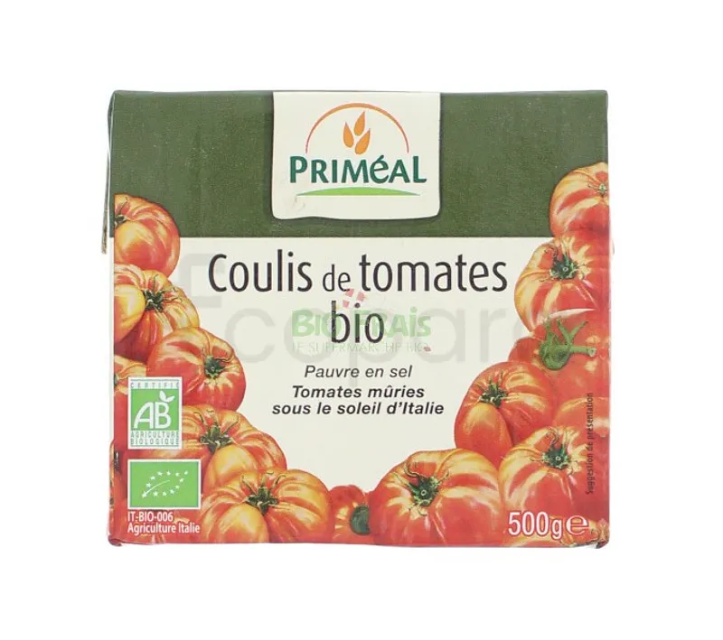 PRIMEAL COULIS DE TOMATES BIO 500G