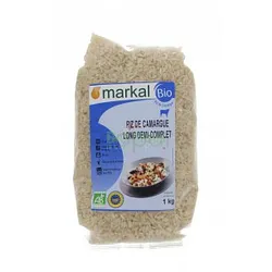 MARKAL BIO RIZ DE CAMARGUE LONG DEMI-COMPLET 1KG