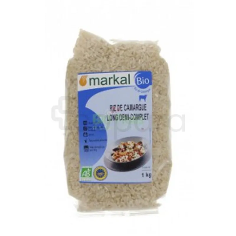 MARKAL BIO RIZ DE CAMARGUE LONG DEMI-COMPLET 1KG