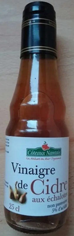 COTEAUX NANTAIS VINAIGRE DE CIDRE AUX ECHALOTES 25CL
