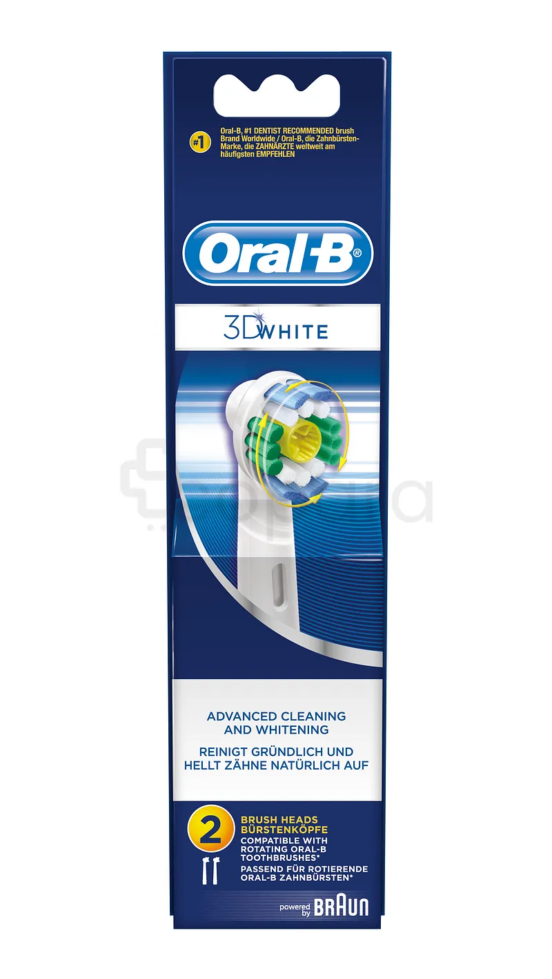ORAL-B 3D WHITE TETES DE BROSSE A DENTS BOITE DE 2