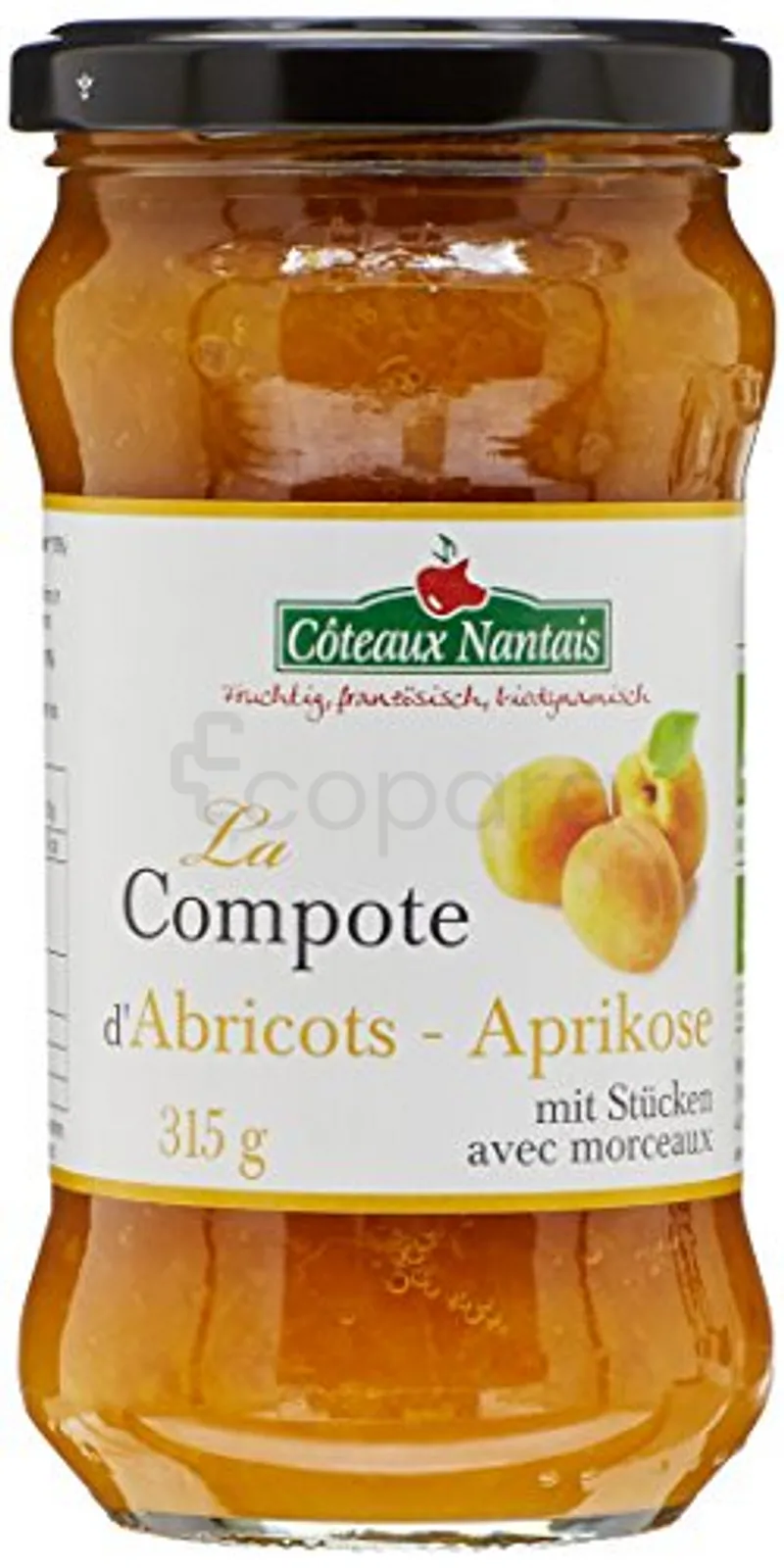 COTEAUX NANTAIS COMPOTE D'ABRICOTS 315G