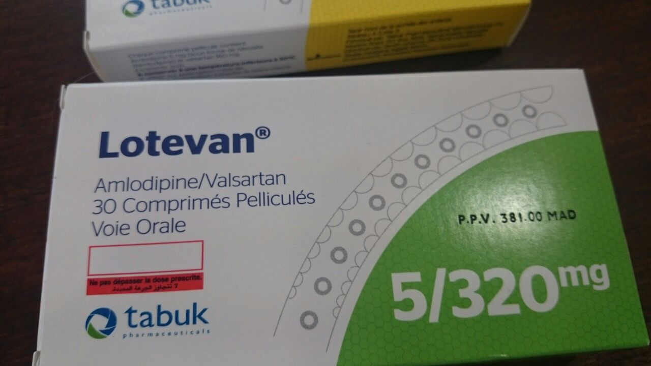 LOTEVAN 5MG/320MG BOITE DE 30 COMPRIMES