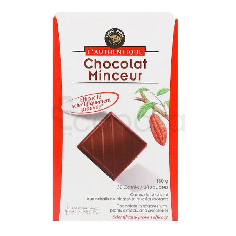L'AUTHENTIQUE CHOCOLAT MINCEUR BOITE DE 30 CARRES