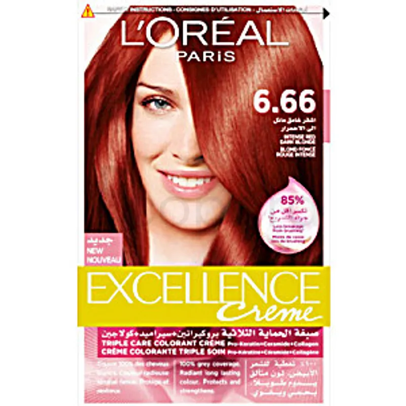 L'OREAL PARIS EXCELLENCE CREME COLORATION CHEVEUX NUMERO 6.66