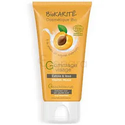 BIOKARITE BIO GOMMAGE VISAGE À LA POUDRE DE NOYAUX D'ABRICOTS 75ML