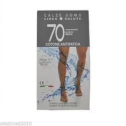 CALZE UOMO CHAUSSETTE NOIRE POUR HOMME COMPRESSION 70 COTON 13-17MMHG TAILLE 39-41