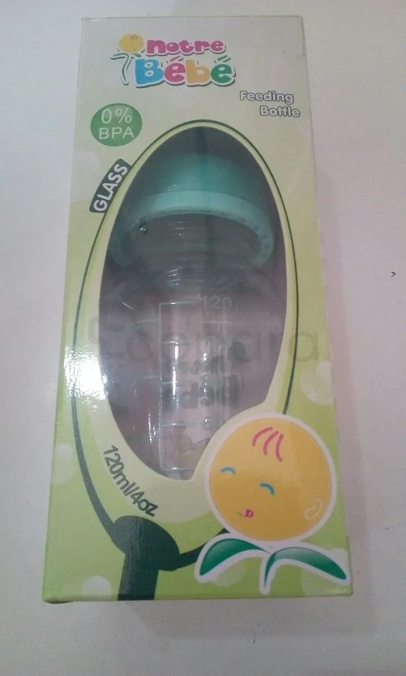 NOTRE BEBE BIBERON EN VERRE PETIT MODELE 120ML REFERENCE BD170A