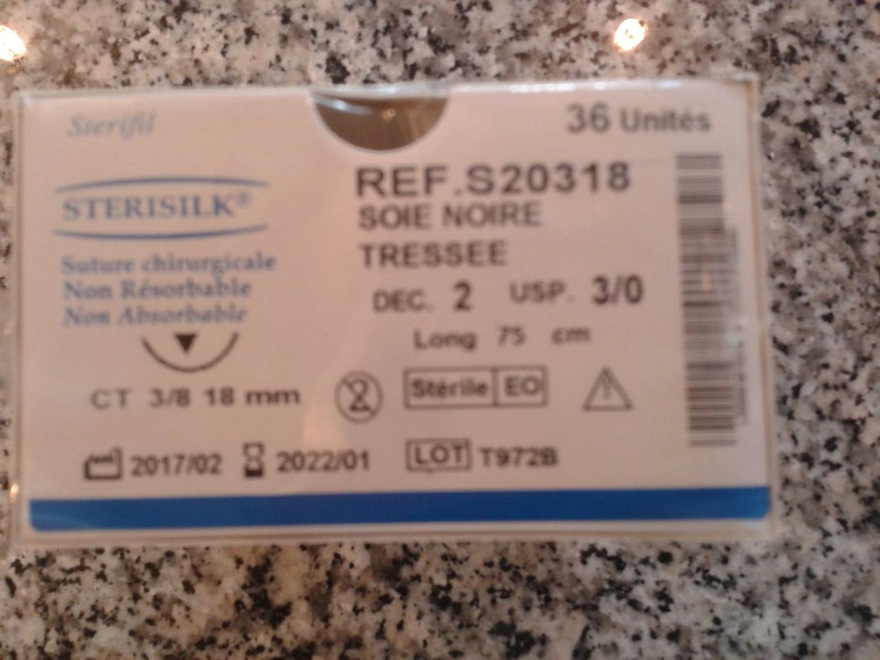 STERISILK 3/0 CT 3/8 18MM REFERENCE S20318