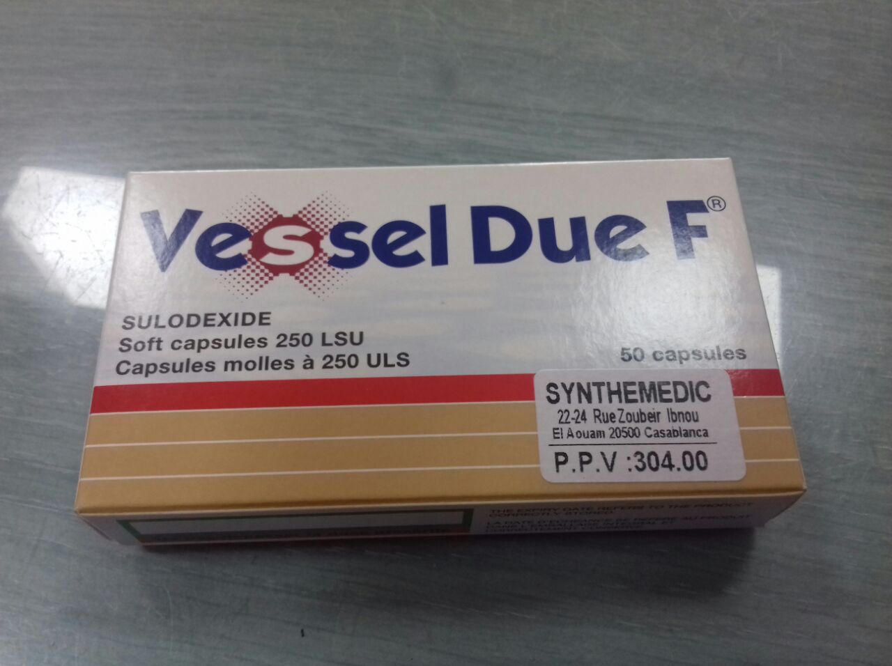VESSEL DUE F 250URL BOITE DE 50 CAPSULES