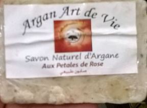 ARGAN ART DE VIE SAVON NATUREL D'ARGAN AUX PETALES DE ROSE