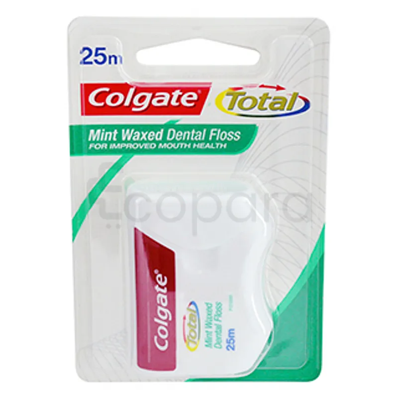 COLGATE TOTAL MINT WAXED DENTAL FLOSS 25M