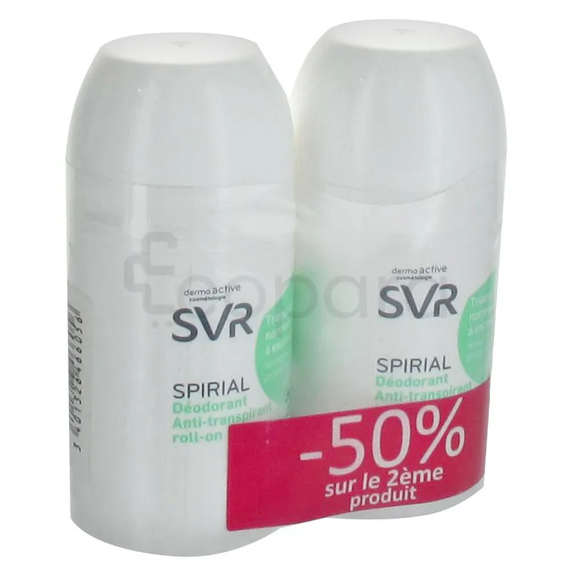 SVR PACK DUO SPIRIAL ROLL-ON DEODORANT ANTI-TRANSPIRANT 48H 50ML*2