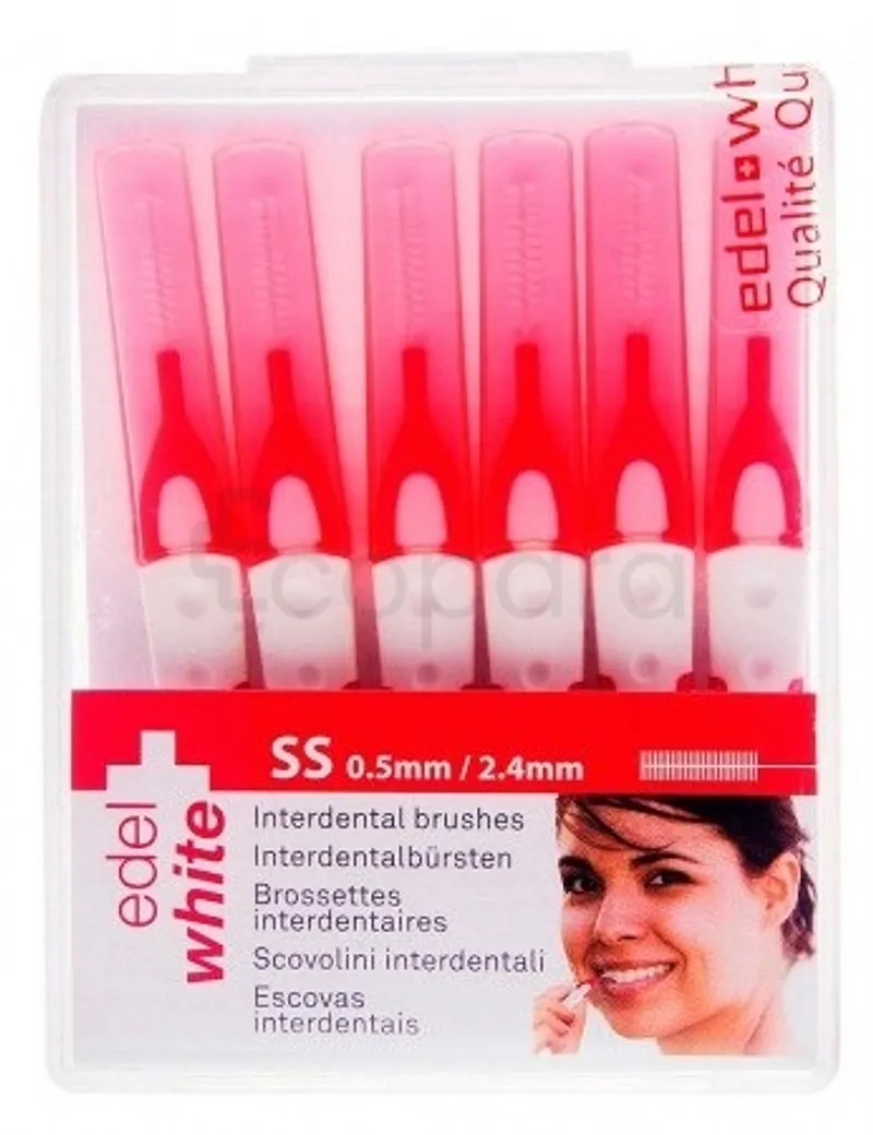 EDEL WHITE BROSSES INTERDENTAIRES SS 2.4MM/0.5MM BOITE DE 6