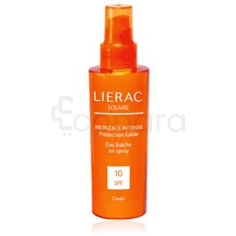 LIERAC SOLAIRE BRONZAGE INTENSE PROTECTION FAIBLE EAU FRAICHE EN SPRAY SPF10 150ML