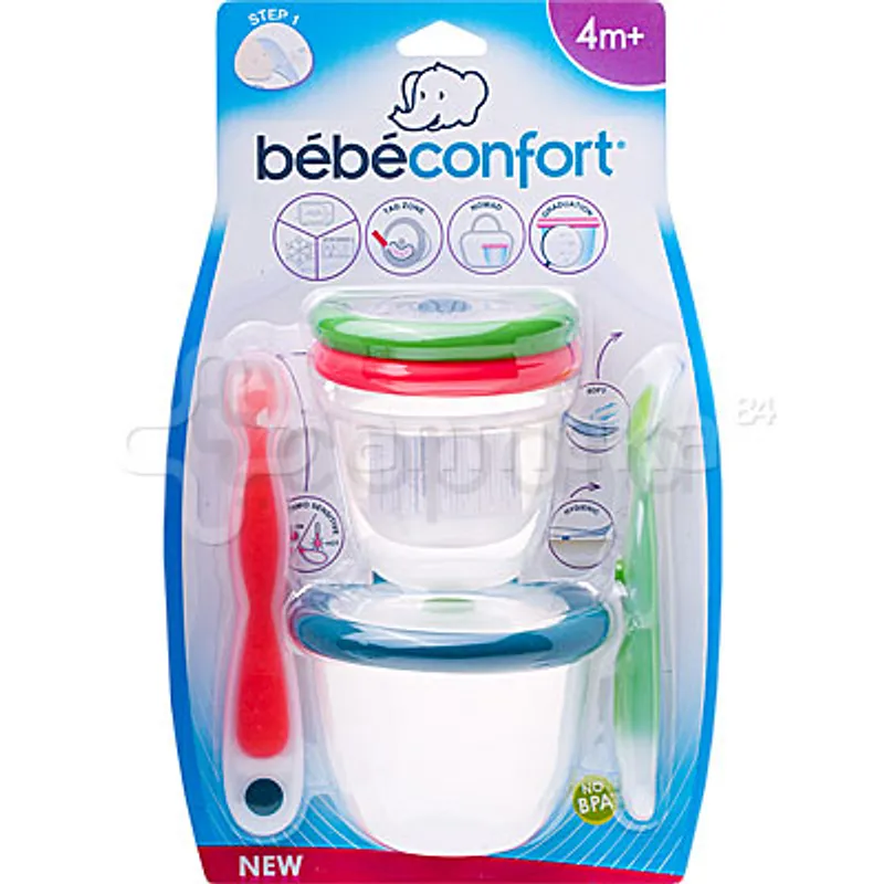 BEBE CONFORT SET DE REPAS +4MOIS STEP1 BEE FANTASY BOITE DE 5 REFERENCE 31000318