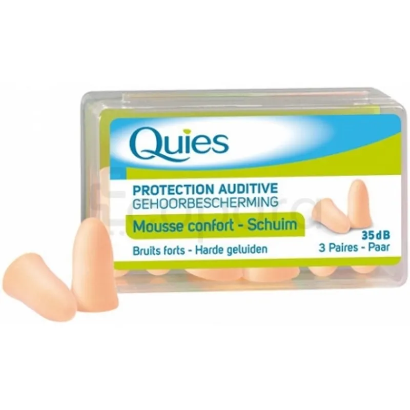 QUIES PROTECTION AUDITIVE MOUSSE CONFORT CHAIRE BOITE DE 3