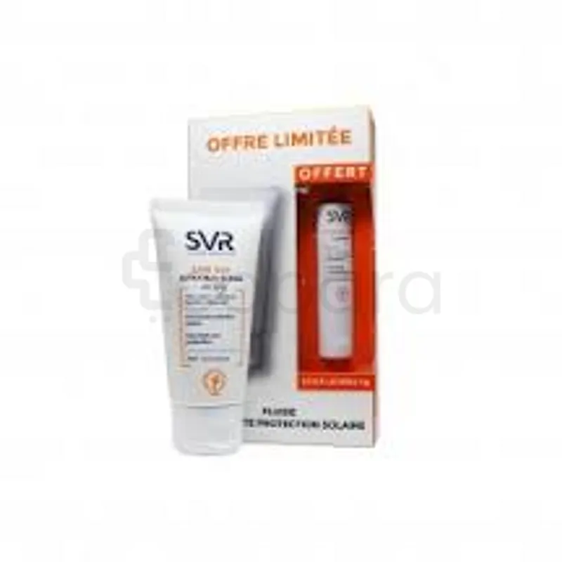 SVR COFFRET 50+ ULTRA MAX ECRAN 50ML + TOPIALYSE LEVRES STICK 4G OFFERT