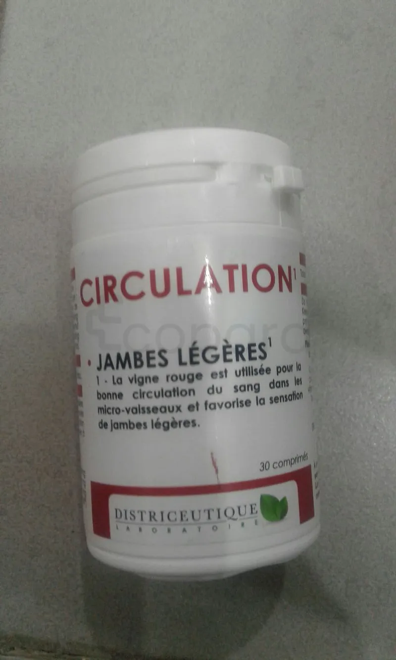 DISTRICEUTIQUE CIRCULATION JAMBES LEGERES BOITE DE 30 COMPRIMES