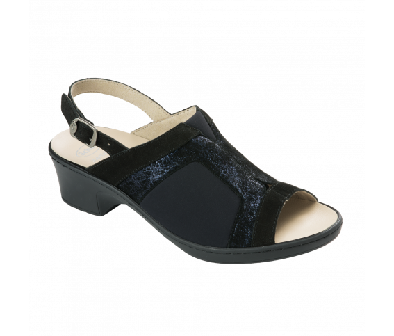 SCHOLL SANDALE MANIOLA STRETCH NOIR TAILLE 38